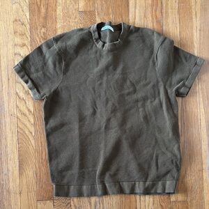 Zara Men's Brown Short Sleeve Shirt